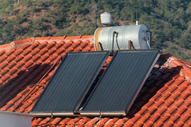 Solar geyser on roof